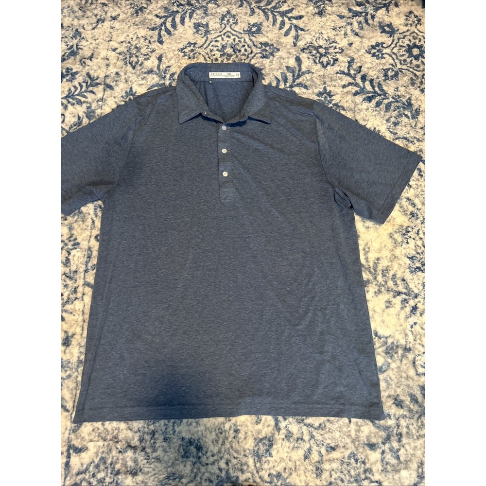 Criquet Polo Shirt Men's Size XXL Blue Pima Cotton Golf